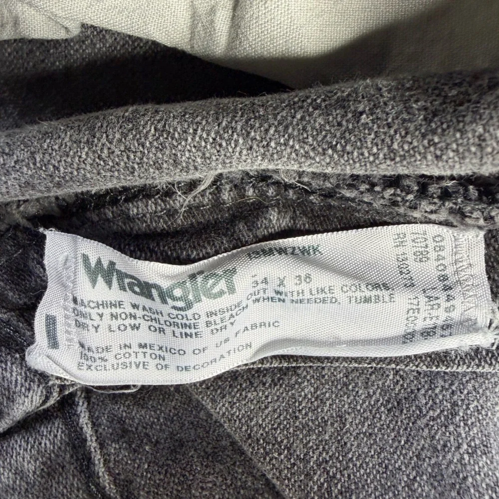 Wrangler Cowboy Cut 13MWZWK Black Denim Jeans Mens 34x36 Regular Straight Leg